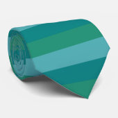 Tanager Türkis, Aquamarin Blue und Kelly Green Lin Krawatte (Gerollt)