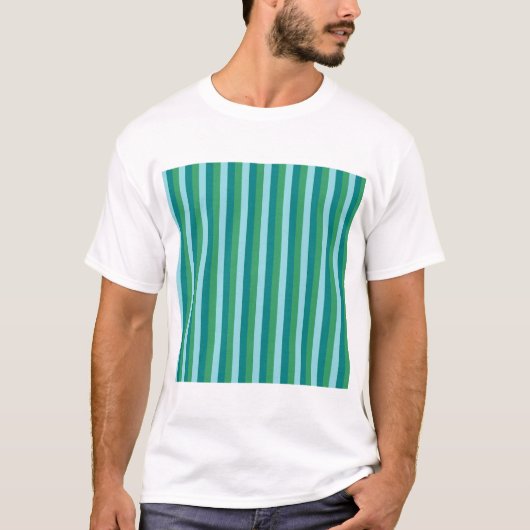 Tanager Türkis, Aquamarin Blue und Kelly Green Rep T-Shirt (Vorderseite)
