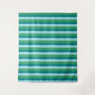 Tanager Türkis, Aquamarin Blue und Kelly Green Rep Wandteppich