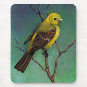 Tanager (Vogel) im Öl-Pastell, Realismus-Kunst Mousepad