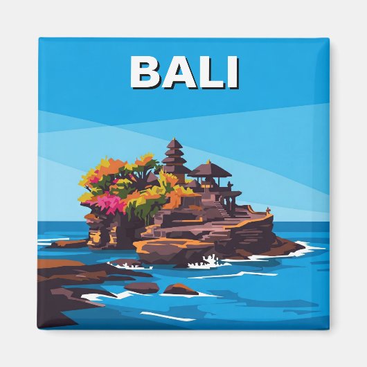 Tanah Lot Bali Indonesia Reisen Abstrakt Magnet (Vorne)