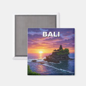 Tanah Lot Bali Indonesia Travel Magnet (Vorderseite/Rückseite)