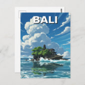 Tanah Lot Bali Indonesia Travel Postkarte (Vorne/Hinten)