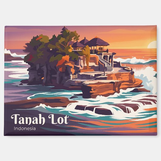 Tanah Lot Indonesien Magnet (Vorderseite)