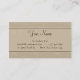 TANblumenBündel u. -streifen mit Monogramm Visitenkarte