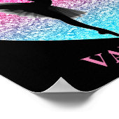 Tance Ballerina mit Personalisiertem Namen Poster (Ecke)