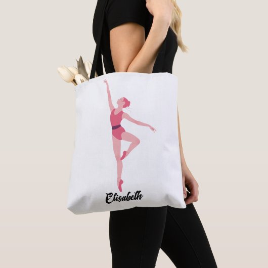 Tance Ballerina Personalisiert Tote Bag - Elegant Tasche (Von Nahem)