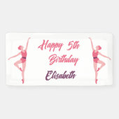 Tance ballerina Personalisierung Happy Birthday Banner (Horizontal)