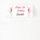 Tance ballerina Personalisierung Happy Birthday Banner (InSitu)