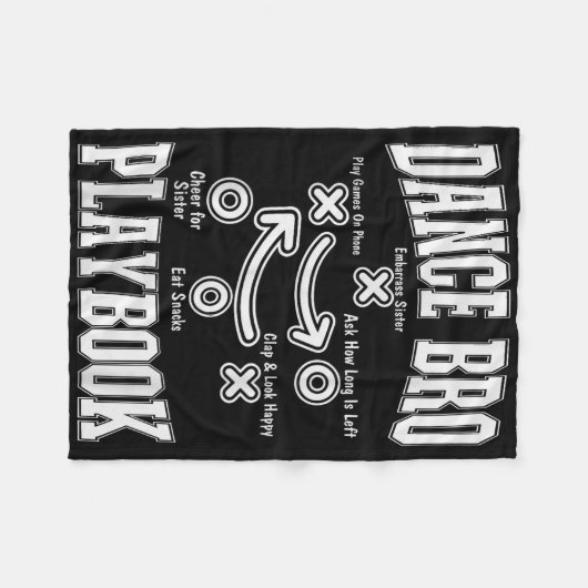 Tance Brother Playbook Comp Funny Dancing Proud Da Fleecedecke (Vorderseite (Horizontal))