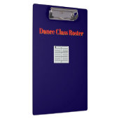 Tance Class Roster Klemmbrett (Rechts)