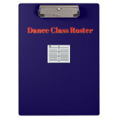 Tance Class Roster Klemmbrett (Vorderseite)
