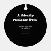 Tance Clean Cava Rosa Runde Ornament Aus Metall (Rückseite)