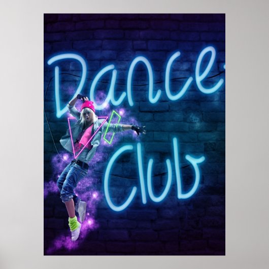 Tance Club Neon Sign Poster (Vorne)