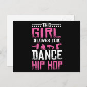 Tance Hip Hop Girl Postkarte (Vorne/Hinten)