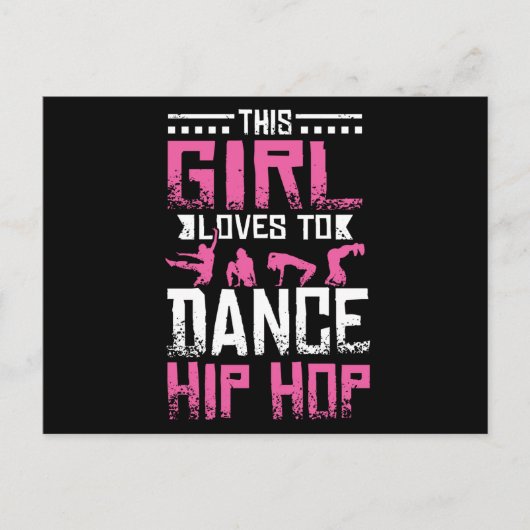 Tance Hip Hop Girl Postkarte (Vorderseite)
