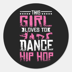 Tance Hip Hop Girl Runder Aufkleber