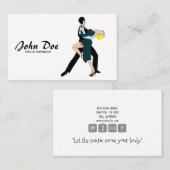 Tance Instructor Ballroom Business Card Visitenkarte (Vorne/Hinten)