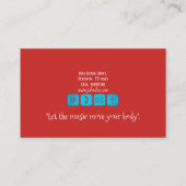 Tance Instructor Latin Business Card Visitenkarte (Rückseite)