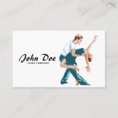 Tance Instructor Latin Business Card Visitenkarte (Vorderseite)