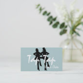 Tance Instructor Studio Lessons Business Card Visitenkarte (Stehend Vorderseite)