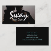 Tance Instructor Studio Lessons Business Card Visitenkarte (Vorne/Hinten)