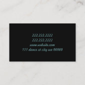 Tance Instructor Studio Lessons Business Card Visitenkarte (Rückseite)