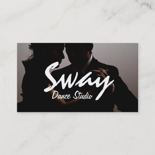 Tance Instructor Studio Lessons Business Card Visitenkarte (Vorderseite)