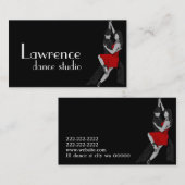 Tance Instructor Studio Lessons Business Card Visitenkarte (Vorne/Hinten)