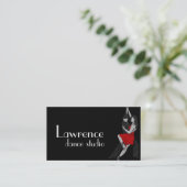 Tance Instructor Studio Lessons Business Card Visitenkarte (Stehend Vorderseite)