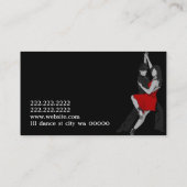 Tance Instructor Studio Lessons Business Card Visitenkarte (Rückseite)