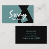 Tance Instructor Studio Lessons Business Card Visitenkarte (Vorne/Hinten)