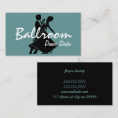 Tance Instructor Studio Lessons Business Card Visitenkarte (Vorne/Hinten)