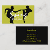 Tance Instructor Studio Lessons Business Card Visitenkarte (Vorne/Hinten)