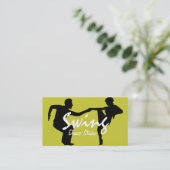Tance Instructor Studio Lessons Business Card Visitenkarte (Stehend Vorderseite)