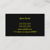 Tance Instructor Studio Lessons Business Card Visitenkarte (Rückseite)