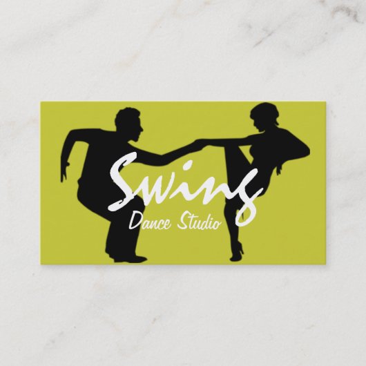 Tance Instructor Studio Lessons Business Card Visitenkarte (Vorderseite)