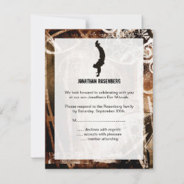 Tance Party Bar Mitzvah UAWG Reply Card RSVP Karte