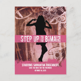 Tance Party Bat Mitzvah Save the Date Ankündigungspostkarte