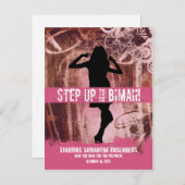 Tance Party Bat Mitzvah Save the Date Ankündigungspostkarte (Vorne/Hinten)