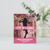 Tance Party Bat Mitzvah Save the Date Ankündigungspostkarte (Stehend Vorderseite)