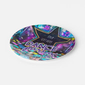 TANCE PARTY Geburtstag Pop Rock Dance Girls Pappteller (Schrägansicht)