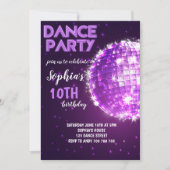 Tance Party Lila Disco Giro del Malcantone Einladung (Vorderseite)