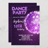 Tance Party Lila Disco Giro del Malcantone Einladung (Vorne/Hinten)