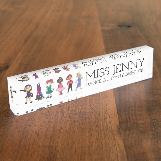 Tance Teacher Studio Owner Company Director Namensplakette (Seite)