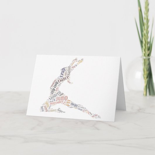 Tance Word Cloud Karte (Vorderseite)