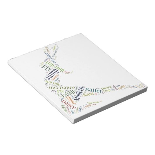 Tance Word Cloud Notizblock (angewinkelt)