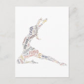 Tance Word Cloud Postkarte (Vorderseite)