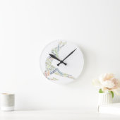 Tance Word Cloud Runde Wanduhr (Zuhause)