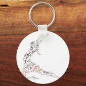 Tance Word Cloud Schlüsselanhänger (Vorderseite)